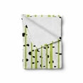 thumbnail image 2 of Aspen Tree Soft Flannel Fleece Blanket, Abstract Style Birch Woods Growth Stems Theme with Color Splashes, Cozy Plush for Indoor and Outdoor Use, 50" x 60", Yellow Green Black White, by Ambesonne, 2 of 6