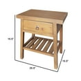 thumbnail image 6 of Benjara 26" Side Table- Classic Look- Drawer- Slatted Shelf- Modern Wood Brown, 6 of 6