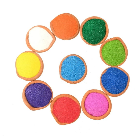 Premium Rangoli Color Powder with Free Rangoli Pen | Rangoli Colour Powder Rang for Diwali, Navratri, Pongal Pooja Mandir | Colour Powder Set(800 Grams-10 Colors)