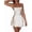 Champagne, variant on Women'S Elegant Satin A-Line Summer Sleevesless Bandage Back Spaghetti Strape Tiered Jumpsuits White M
