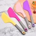 thumbnail image 4 of Ounissouiy Raspador para hornear mantequilla de pan de Gel de sílice, herramienta antiadherente para una fácil limpieza, raspador para hornear Cocina y Comedor Púrpura Estilo 2, 4 of 6