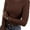 Brown, variant on ZANKLEY Womens Long Sleeve Stretch Crewneck Ribbed T-Shirt Fitted Casual Basic Tops