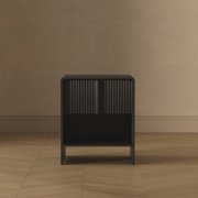 Novara Contemporary 22 Nightstand in Black (1-Drawer)