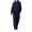 Navy, variant on Costeam Women Crew Neck Long Sleeve Top Wide Leg Pants 2 Piece Outfit Set Soft Stretch Knit Loungewear Tracksuit with Side Pockets Loose Fit Casual Daily Outdoor Bottom Sets