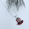 thumbnail image 3 of Fourth of July Necklace - Hat Necklace for Women - USA Patriotic Jewelry (Hat Necklace), 3 of 6
