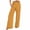 Yellow, variant on WIZUTIZ Womens Work Pants Oversized Leisure Relaxed Fit Wide Leg Beach Pants Spandex Elastic High Rise 7/8 Length Beach Pants Solid Button with Pockets Palazzo Pants for Lady Hiking Party Green