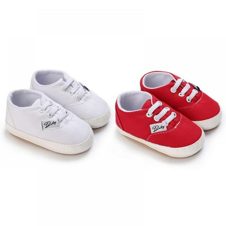 

Infant Baby Girls Boys Canvas Sneakers Soft Sole Kids First Walkers Crib Shoes 0-18M