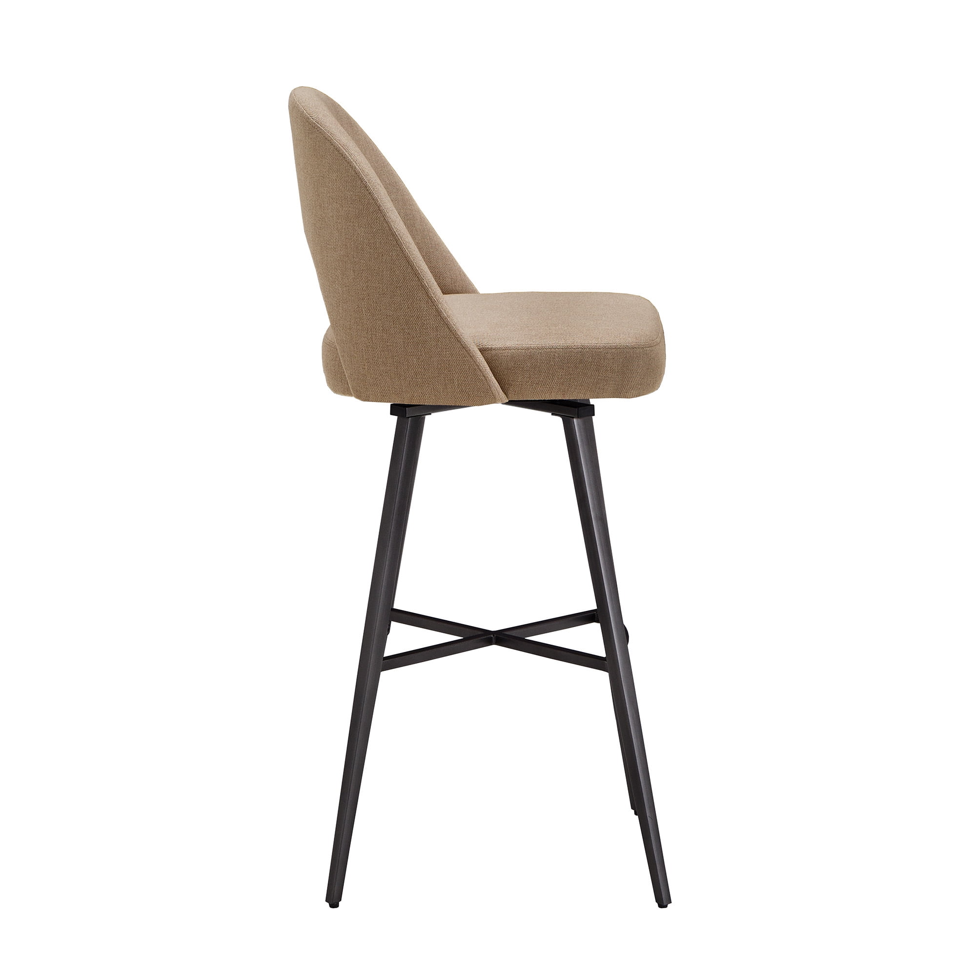 Weston Home Krista Metal Swivel 29" Bar Stools, Set of 2, Beige