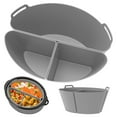 thumbnail image 1 of 3Pcs Slow Cooker Divider Liner fit 6 QT Pot Reusable Slow Cooker Divider Insert Leakproof Heat Resistant Cooker Liner Insert for Kitchen 11.8×8.5×5.1in, 1 of 8
