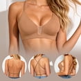 thumbnail image 2 of HNMKIU Lace Underwire Bra Back Strappy Full Coverage Everyday Comfort T-Shirt Daily Solid Seamless Design Coffee - XL, 2 of 8