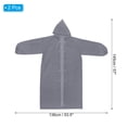 thumbnail image 2 of Unique Bargains Ponchos de Pluie, 2 Pack Imperméables Unisexes pour Camping Randonnée Extérieur, Gris, 2 of 6