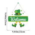 thumbnail image 2 of Clearance Sale Welcome Sign for St. Patrick’S Day, Wooden Hanging Saint Patrick’S Day Door Decor for Home, Porch, Wall, and Irish Festival Holiday Decorations St Patricks Day Decorations, 2 of 3
