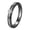 Silver Black, variant on Women's Stainless Steel Solitaire Cubic Zircon Inlaid Ceramic Couple Wedding Ring 4MM Treny Finger Band Silver Black Size 10