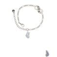thumbnail image 2 of Delight Jewelry Silvertone Translucent Purple & Lime Green Flying Butterfly Silver-tone Paw Infinity Link Chain Bracelet, 6"+2" Extender, 2 of 3