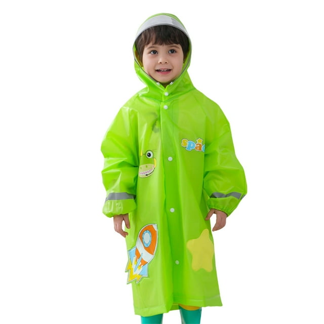 Imperméable Transparent pour Enfants avec Design de Dessin Animé Mignon Manteau à Bordure à la Mode pour Jeu Extérieur