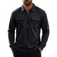 thumbnail image 2 of Miqool Mens Waffle Zip Up Shirts Jacket Casual Collared Long Sleeve Lightweight Overshirts with Pockets, 2 of 9