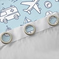 thumbnail image 5 of Feelyou Kawaii Streamship Aircraft Black Out Curtains, Cute Truck Car Curtains Pack of 2 (42x63 Each), Blue Cartoon Vehicle Bedroom Curtains, Window Curtains Home Decor, 5 of 7