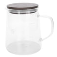 thumbnail image 4 of Ménagère Cafetière avec couvercle en verre résistant à la chaleur avec poignée d'isolation thermique pour thé, lait, jus (500 ml), 4 of 14