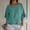 Mint Green, variant on Women T Shirts Summer Tops Solid Cotton and Linen Ruffle Pleated Hem Tops Half Sleeve Round Neck Casual Shirt Tops Comfortable Shirts