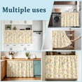 thumbnail image 6 of Orange Spring Floral Cabinet Dishwasher Hidden Curtains, Privacy Closet Door Curtain, Green Botanical Wildflower Blossoms Adhesive Dust Proof Under Sink Skirt for Bathroom Kitchen 35"x35", 6 of 8