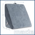 thumbnail image 7 of Bed Wedge Pillow for Sleeping - 7 in 1 Folding Memory Foam Cushion, Body Positioner, Back Support - Grey Velour, 7 of 7