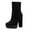 Hoodies for Women Khaki, variant on jsaierl Womens Sock Booties Leather Heels Ankle Boots Pointed Toe Chunky Heel Lace Up Mid Calf High Riding Boots