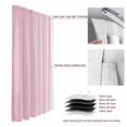 thumbnail image 6 of Pink White Stripe Blackout Curtains for Bedroom/Living Room, Pinch Pleated Black Out Curtains, Modern Rustic Vertical Striped Room Darkening Window Drapes with Hooks 2 Panels, 39"x70", 6 of 8