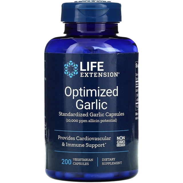 Life Extension | Ajo Optimizado 200 Cápsulas. Suplemento que promueve la salud del sistema inmunológico