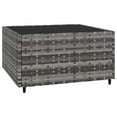 thumbnail image 5 of vidaXL 4 Piece Garden Lounge Set with Cushions Grey Poly Rattan, 5 of 5