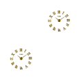 thumbnail image 3 of Youkk Durable Construction 3D Wall Clock Unique Style Easy To Read Modern Large 3D Wall Clock Timeless gold 2Set, 3 of 6