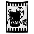 thumbnail image 3 of Ambesonne Movie Theater Tablecloth Rectangular Table Cover, Film Strip Frame, 60"x90", Black White, 3 of 4