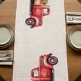 thumbnail image 5 of Table Runners 72 Inches Long Dress Scarves, 4th of July Farmhouse Kitchen Table Runner, Coffee Tablerunners, Red Truck Watermelon Patriotic Star USA Flag 14x72 Inch, 5 of 9
