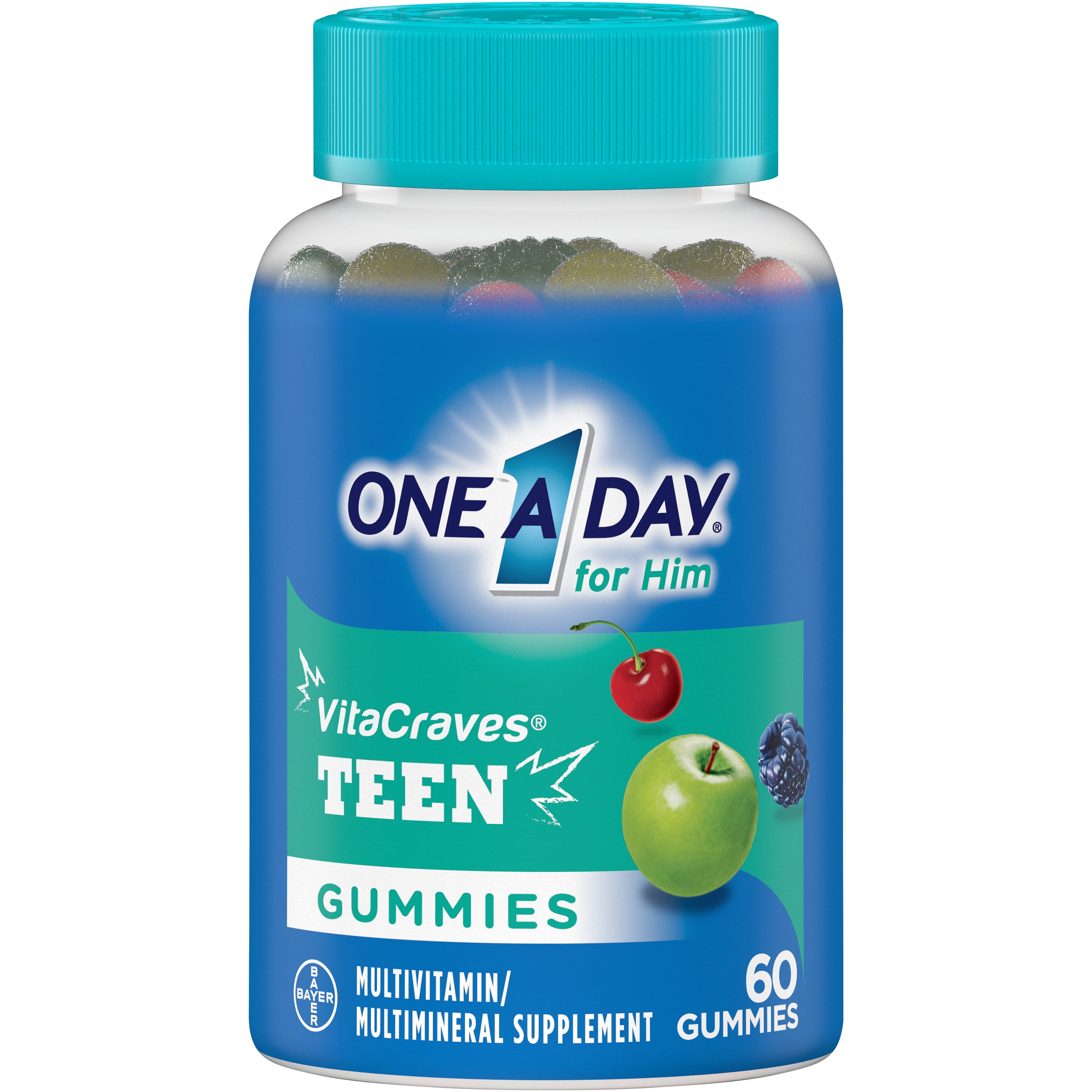 One A Day Teen For Him Multivitamin Gummies, 60 Count