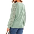 thumbnail image 5 of UVN Blouses for Women Dressy Lace Long Sleeve Shirts Fall Casual V Neck Tunic Tops, 5 of 11