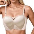 thumbnail image 1 of Brasier Tela de Mantequilla Strapless Underwear Women'S Small Gathered Non Marking Non Underwire Bandeau Wrap Bra 2025 Extra Grande, 1 of 5