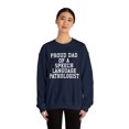 thumbnail image 3 of Speech Therapist Dad SLP Speech Pathologist Sweatshirt, Gifts, Crewneck, 3 of 4