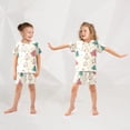 thumbnail image 3 of joogoo Christmas Cute Trees Pattern Pajama Sets Short Sleeve Cotton 2-Piece Sleepwear 6Y, 3 of 7