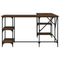 thumbnail image 2 of vidaXL Desk Brown Oak 139x139x75 cm Engineered Wood, 2 of 5