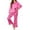 Hot Pink Leopard, variant on Ekouaer Silk Satin Pajamas Set Womens Long Sleepwear Button Down 2 Piece Classic Soft Loungewear Pjs Set