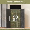 thumbnail image 4 of Wooflex 81-Inch Resin Outdoor Storage Shed with Floor, Lockable Double Doors, 50 Cu.ft Waterproof Garden Patio Box, Vertical Utility Tool Organizer, Dark Gray, 4 of 10
