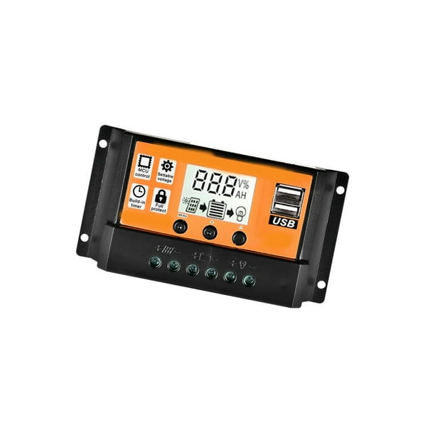 Kearding Regulador de panel solar 12V-24V Reguladores de ajustables Controlador de carga Herramientas de equipo eléctrico para seguimiento de Accesorios para electrodomésticos Kearding HA065603-00