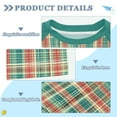 thumbnail image 2 of FORMRS Boys Rash Guard Short Sleeves Swim Shirt Quick Dry UPF 50+ Sun Protection, Sizes 3-12T, Red Green Tartan Pattern, 2 of 6