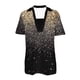 thumbnail image 3 of Tops Cortos para las Mujeres Blusas Impresas Manga Corta Turndown Collar Camiseta, Tops de Blusa para las Mujeres Casual, 3 of 4