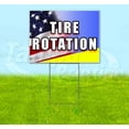 thumbnail image 1 of Tire Rotation (18" x 24") Yard Sign, Includes Metal Step Stake, 1 of 6