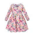 thumbnail image 2 of ZACPNCV Infant Baby Girls Long Sleeve Dress Toddler Princess Fall Spring Casual Floral Print Basic Playwear Dresses Outfit Pink 18-24 Months, 2 of 4