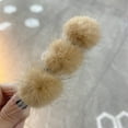 thumbnail image 5 of Fiudx Horquilla de Invierno, Pinza para El Pelo con Pompón, Elegante Pinza para Flequillo, Accesorio Versátil para Coleta, Cambio Rápido de Peinado, Ideal para Fiestas, Bodas y Escuelas, Solución par, 5 of 5