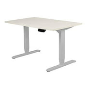 Diamond Ergo Electronic PRO Height Adjustable Sit Standing 2 Motors Desk, with Auto Stop Function and Cable Management Rack-Gray Color Frame and 60"X30" Asian Sands Gray Table Top.