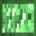 thumbnail image 1 of Ahgly Company Indoor Square Abstract Emerald Green Contemporary Area Rugs, 8' Square, 1 of 4