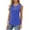 Blue, variant on Summer Women Criss Cross Tank Tops V Neck Hollow Out Breathable Tees Casual Sleeveless Shirts (S, Wine)