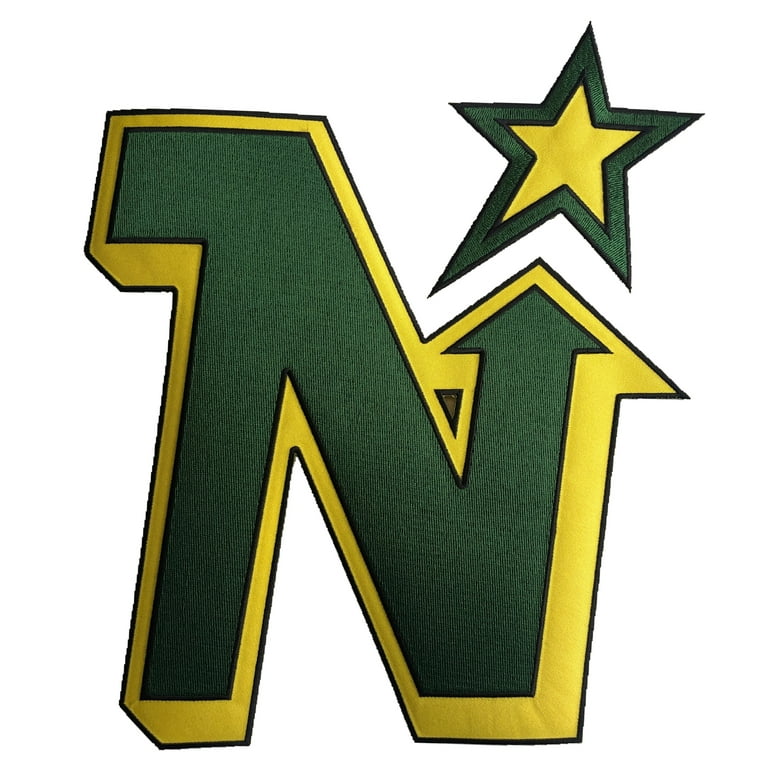 Green and White Hockey Jerseys with the North Stars Twill Logo